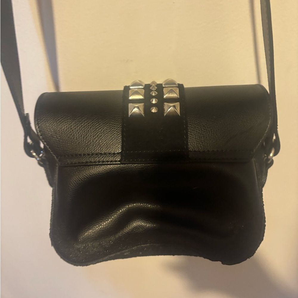 Valentino Mario MADE IN ITALY HANDBAG Yasmine Palmellato Black stud logo purse - Picture 7 of 14